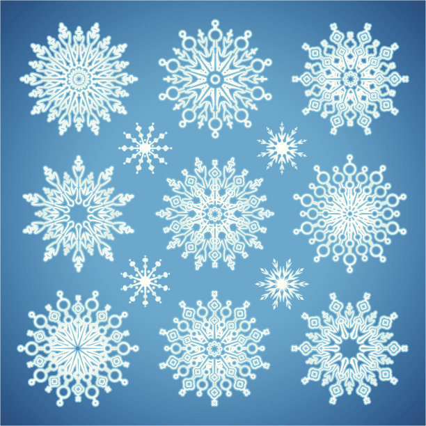 各种各样的雪花图片下载