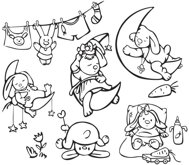 可爱的兔子。图片下载