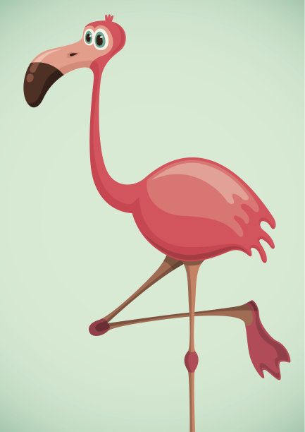 漫画火烈鸟。图片下载