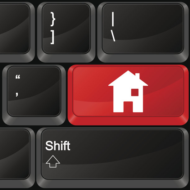 电脑按钮的房子图片下载