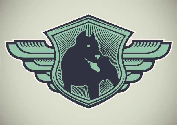 会徽与狗。图片下载