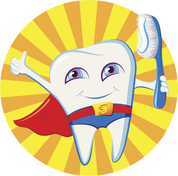 健康的牙齿的牙刷素材图片