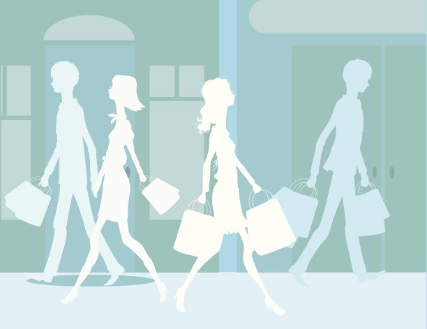 人们的城市购物图片下载