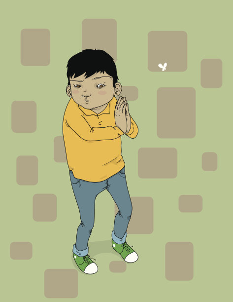 好奇的小男孩图片下载