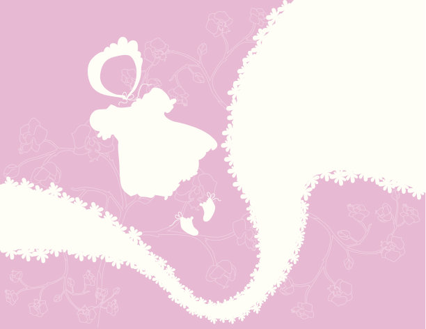 兰花宝贝女孩卡片图片下载