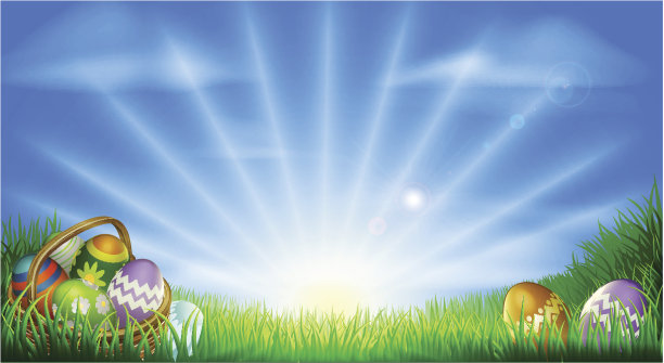 复活节彩蛋场背景图片下载