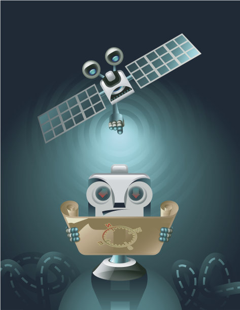 迷失在夜晚的GPS图片下载