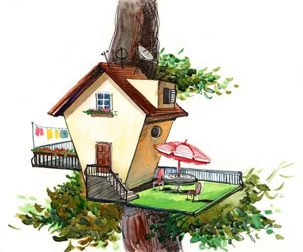 房子在树图片下载