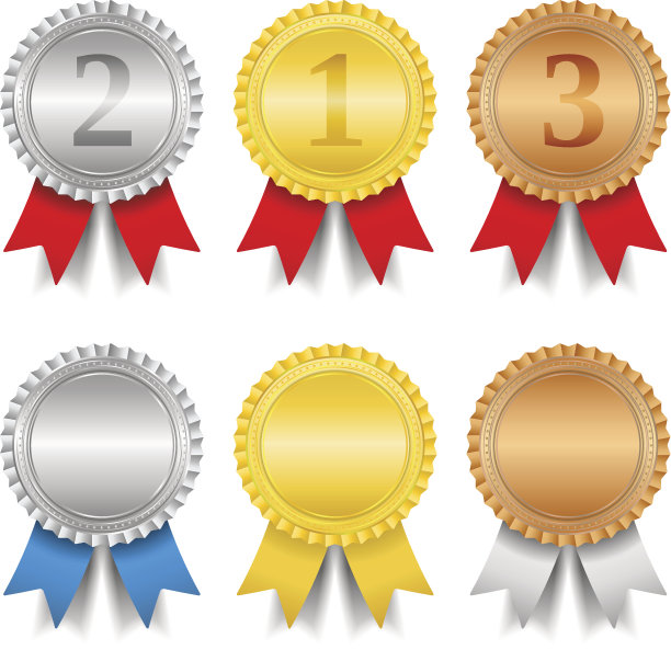 银牌，金牌和铜牌素材图片