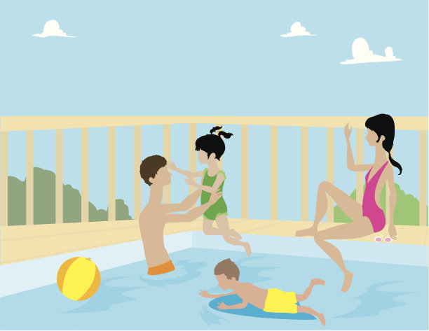 家庭一起打台球图片下载