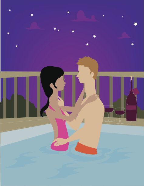 一些浪漫的游泳图片下载