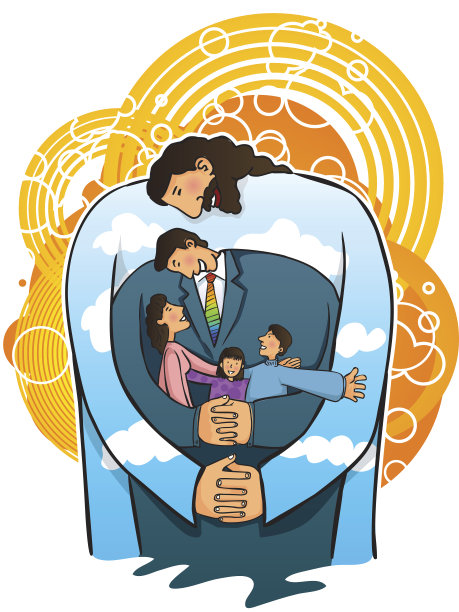 耶稣爱我的家人(矢量)图片下载