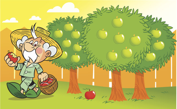 爷爷在花园里图片下载