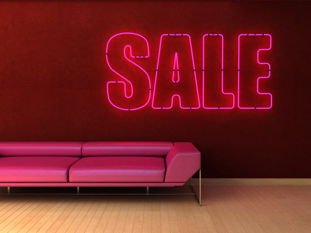 红色霓虹灯出售图片下载