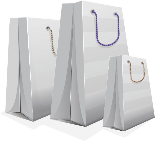 收藏白色空白购物袋图片下载