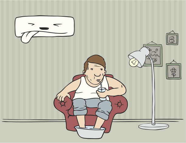 破碎的空调素材图片