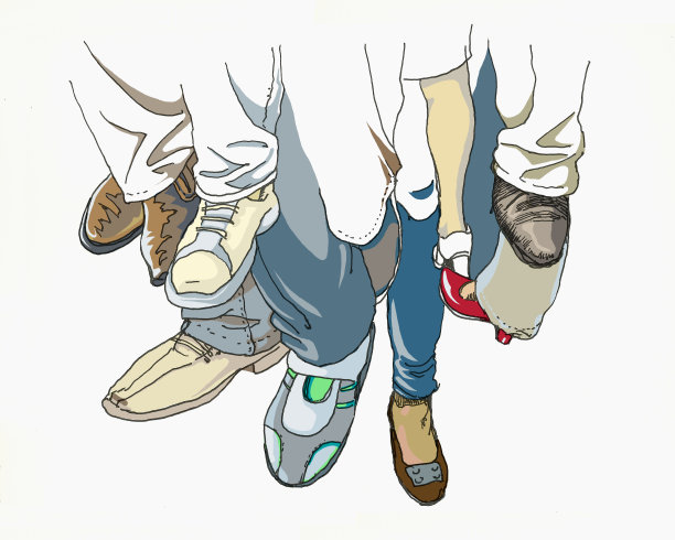 人的脚挤进人群图片下载