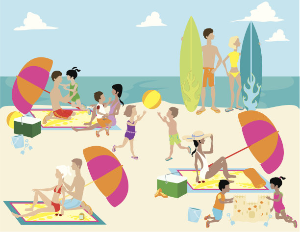 大海滩场景图片下载