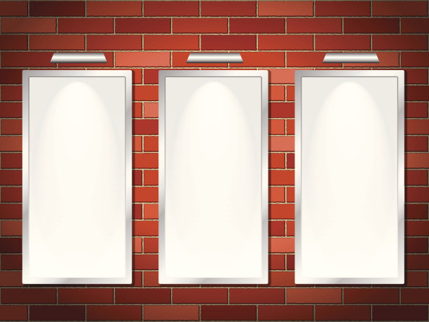 砖墙和广告牌图片下载