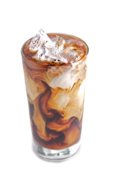 冰咖啡和奶油素材图片