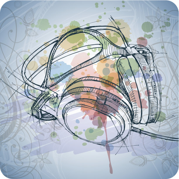 耳机草图图片下载