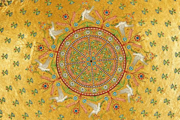 马赛大教堂的壁画图片下载