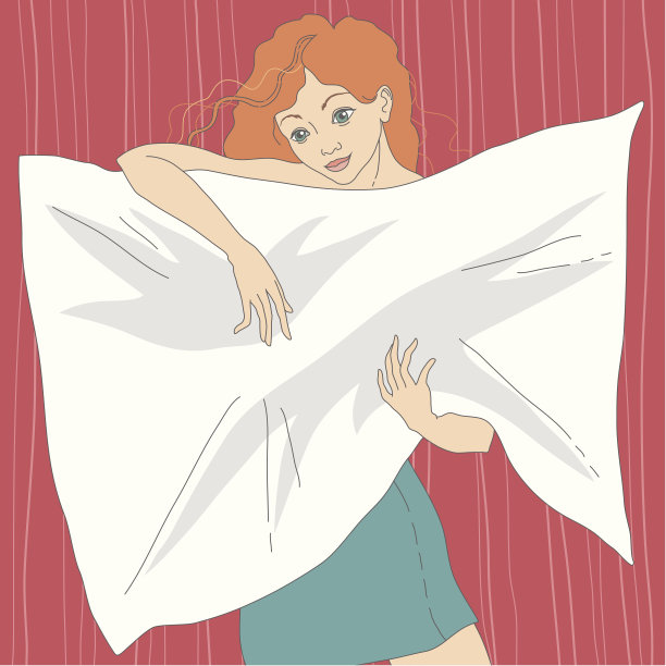 手持遮盖纸的妇女图片下载