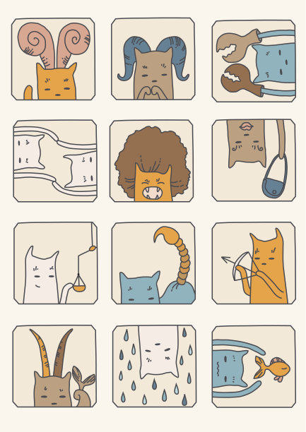 一套猫-生肖符号图片下载