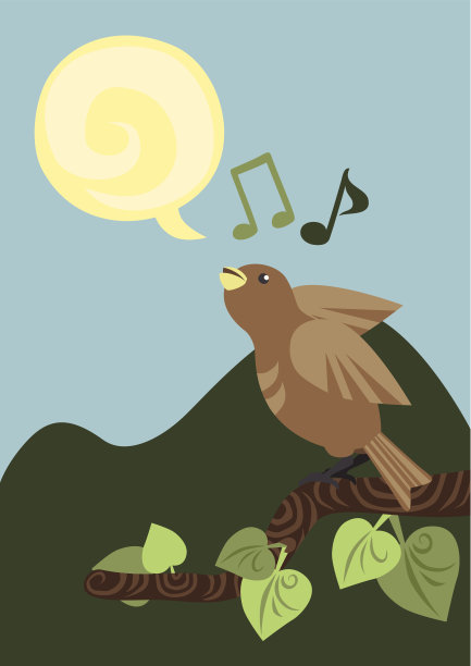 一只唱歌的小鸟图片下载