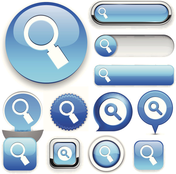 搜索高度详细的网页按钮集合。图片下载