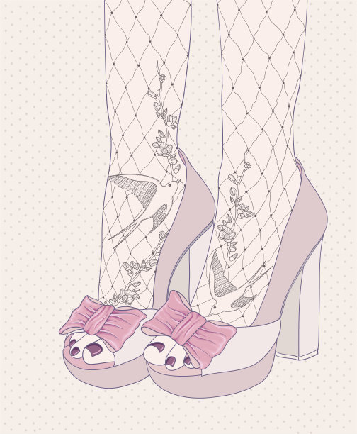 背景有高跟鞋时尚鞋图片下载