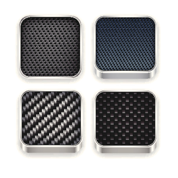 方形现代应用程序模板图标。图片下载