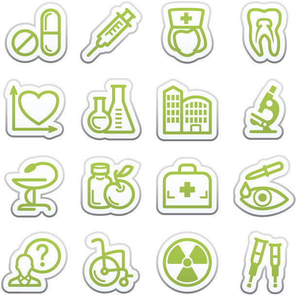 药物图标设置2。贴纸系列。图片下载
