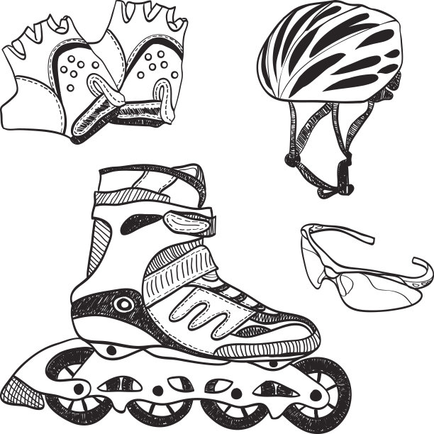 滑旱冰的设备图片下载