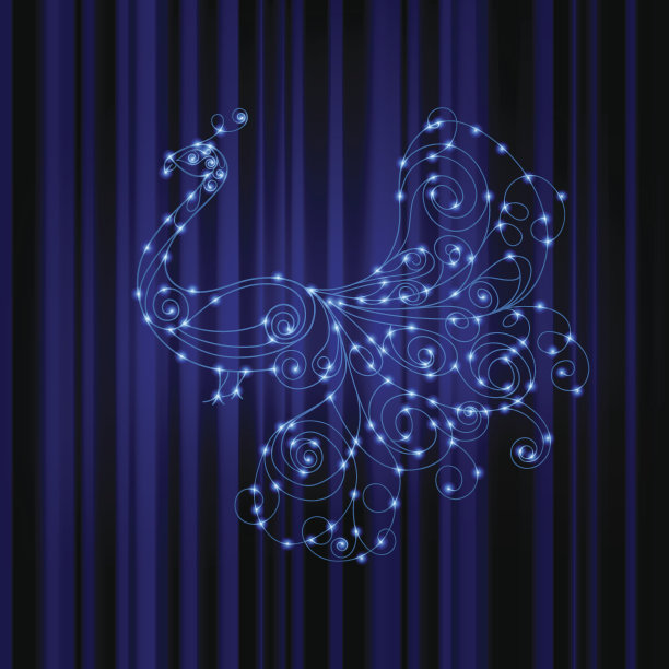 能源概念与闪亮的孔雀图片下载