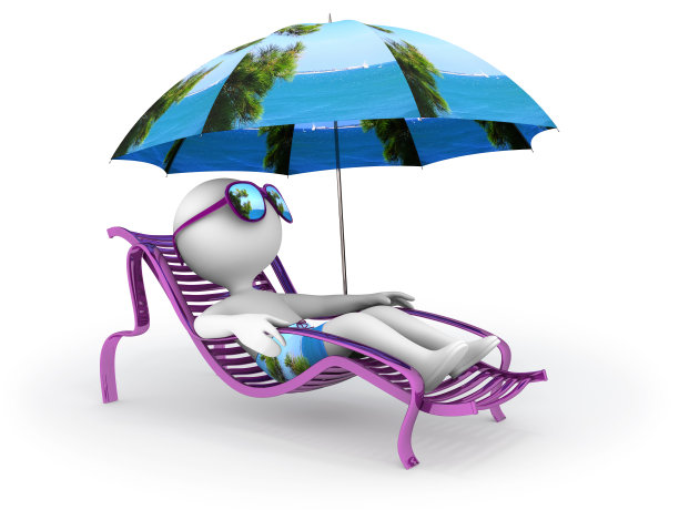 暑假:海边休闲图片下载