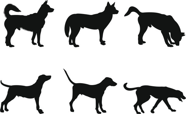 狗轮廓图片下载