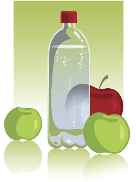苹果和矿泉水图片下载