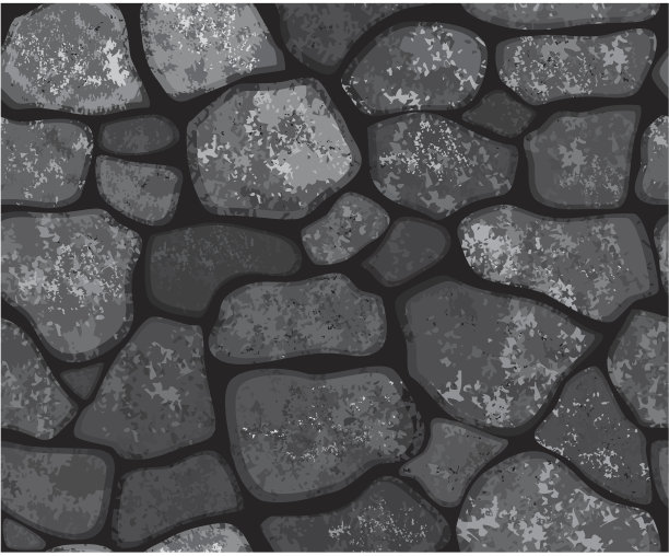 黑色石墙的无缝纹理。图片下载