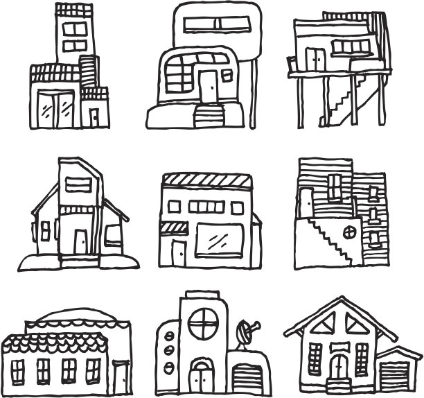 房子图标集/建筑图片下载