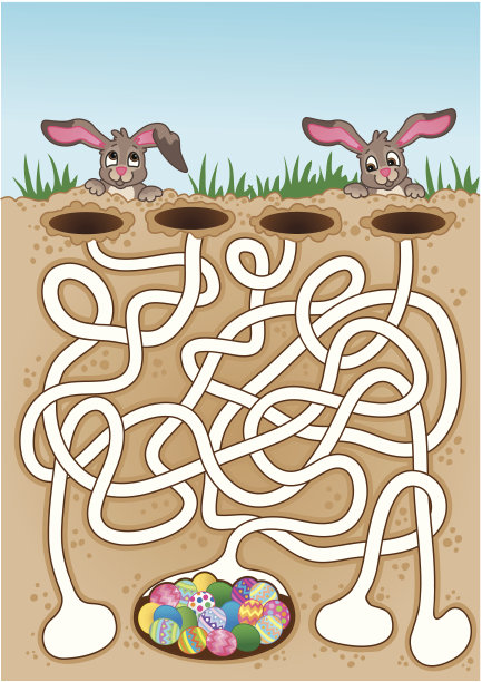 给孩子们的复活节拼图!图片下载