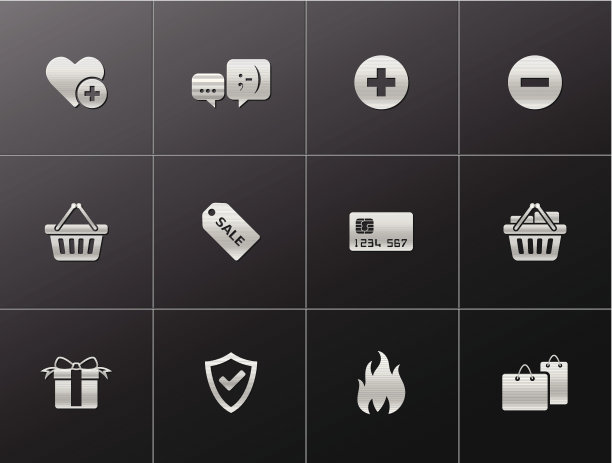 金属图标-电子商务图片下载