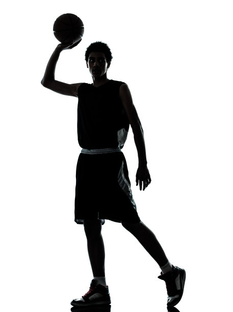篮球运动员剪影图片下载