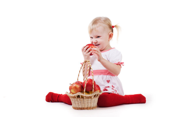 有苹果的孩子图片下载