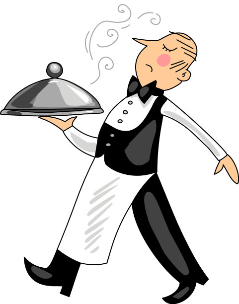 有趣的巴黎的服务员图片下载