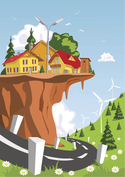 都市插画素材ID：104363896