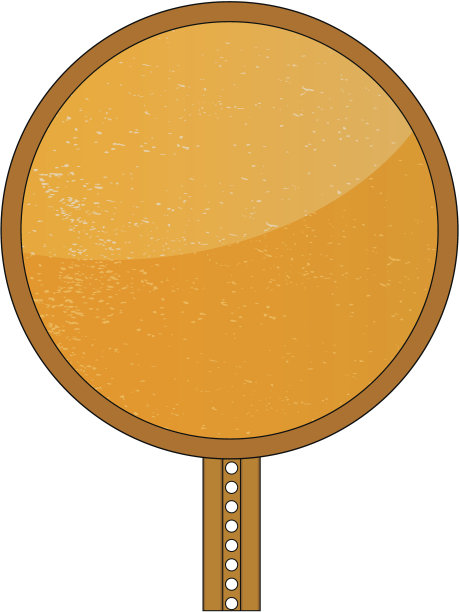 空白橙色圆形道路标志图片下载