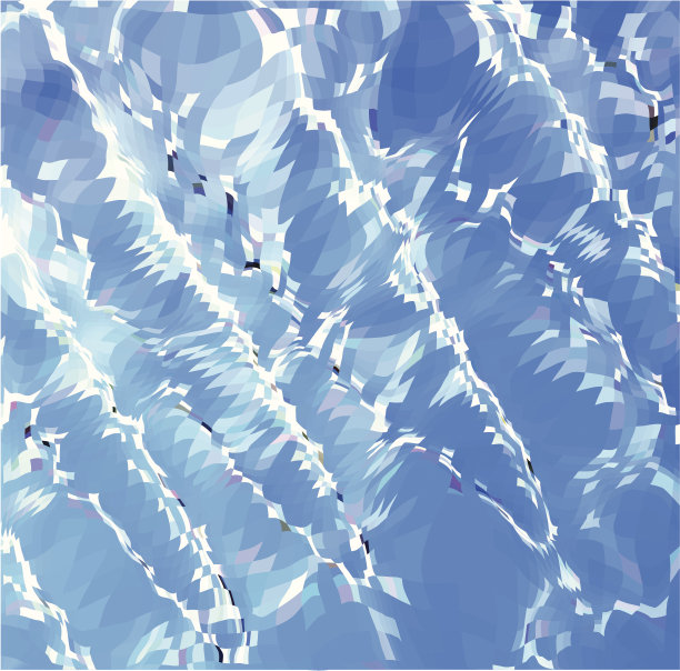 蓝色的冰柱。向量马赛克背景图片下载
