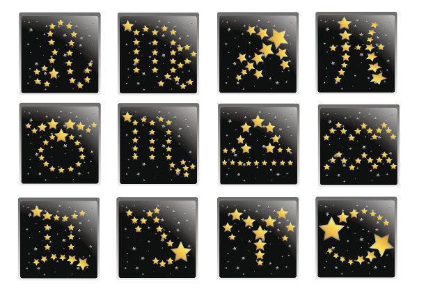 恒星星座按钮素材图片