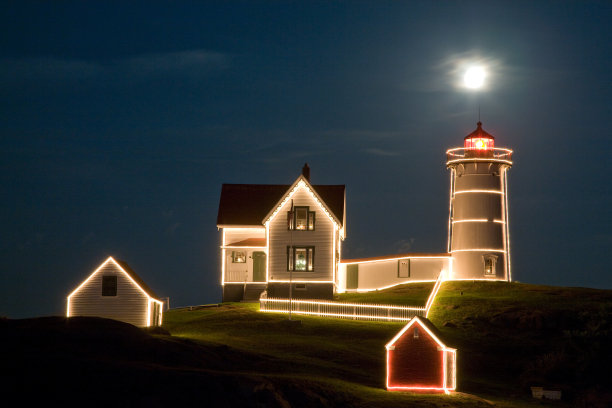 七月圣诞节的满月图片下载